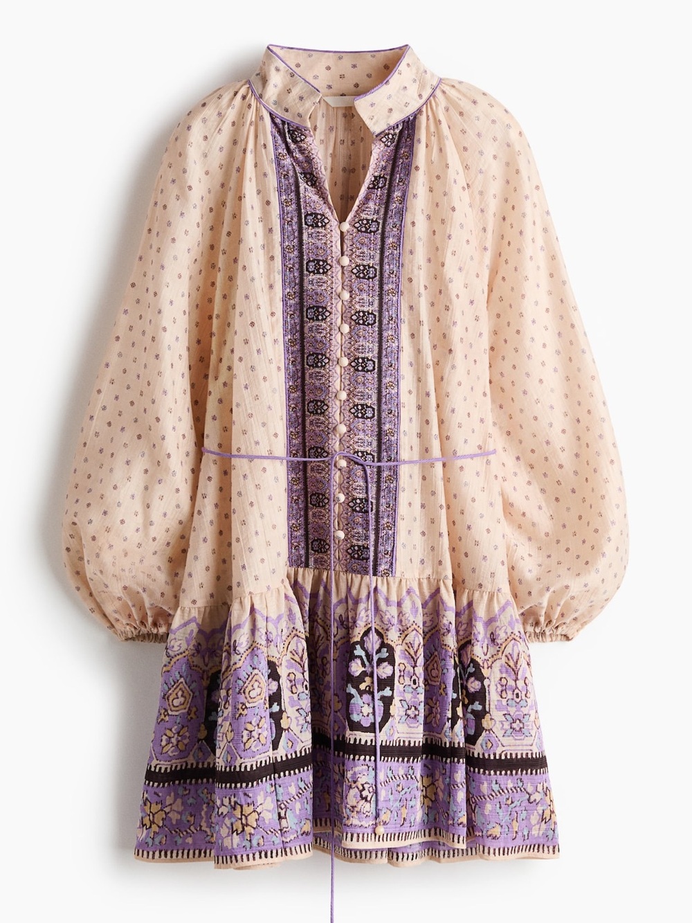 H & M | Printed Boho Tunic Mini Dress